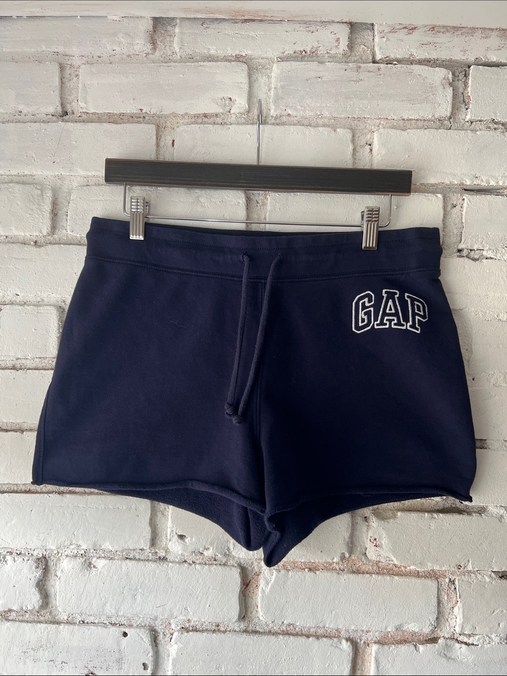 GAP Navy Cotton Terry Drawstring Athletic Shorts